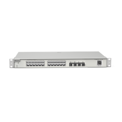 Switch Administrable Capa 2 / 24 Puertos Gigabit / 4 SFP+ 10Gb / Conmutación 128 Gb/s / Sin Ventilador / Protección 6 kV