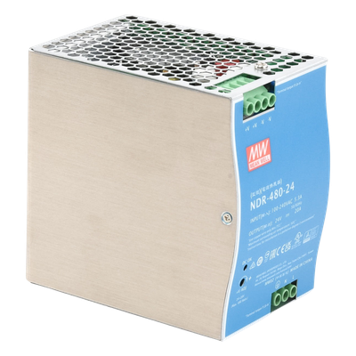 Fuente de Poder Industrial / 480W / Salida 24Vcc 20A / Entrada 100-240Vca / Eficiencia 92.5% / Riel DIN