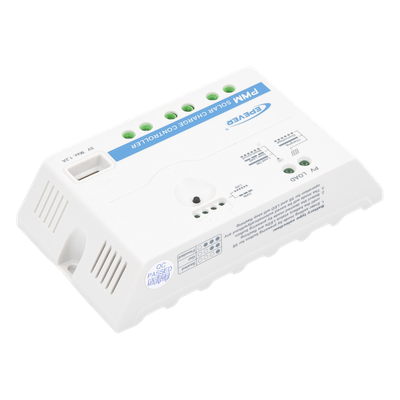 Controlador de Carga Solar PWM / 12/24 V Auto / 20 A / USB 5V 1.2A / 120.3x67x21.8 mm (4.7x2.6x0.9 in)