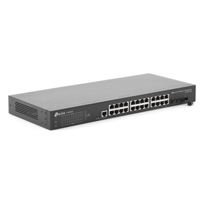 Switch PoE+ Administrable L2+ / 24 Puertos Gigabit PoE+ / 4 Puertos SFP+ 10G / Presupuesto PoE 384W / Rendimiento 128 Gbps / Montaje en Rack