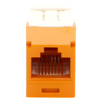 Módulo Jack RJ45 / Cat 6 / 8P8C / Terminación TG Sin Herramienta / 22-26 AWG / Naranja