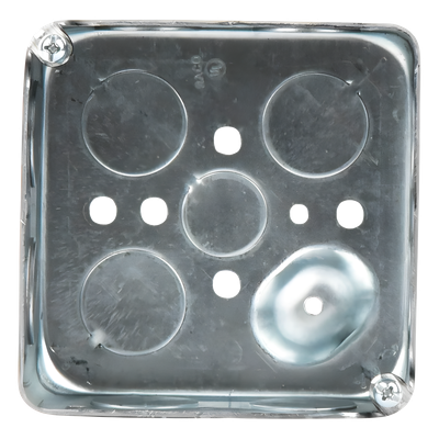 Caja Cuadrada Eléctrica / 4 x 4" / Profundidad 1-1/2" / 21 in³ / 11 Entradas 3/4" y 1 Entrada 1/2" / Acero Galvanizado / Resistencia al Fuego 2 Horas