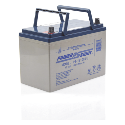 Batería de Respaldo AGM/VRLA / 12V 100Ah / Terminales U / Vida Útil 10-12 Años / Caja ABS Resistente