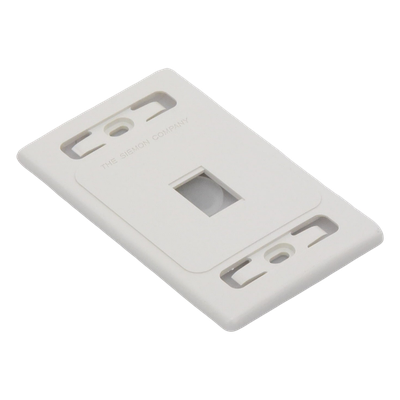 Placa de Pared Modular / 1 Salida / Compatibilidad Z-MAX y TERA Blindados / Instalación Frontal o Trasera / Color Blanco