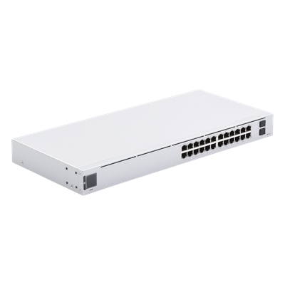 Switch Capa 2 / 24 Puertos Gigabit / 2 SFP 1G / Sin Ventiladores / Pantalla Informativa / 17.42 x 7.87 x 1.72'