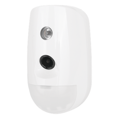 Sensor PIR Inalámbrico / Cámara VGA / Alcance 12 m (39.4 ft) / 85.9° / Inmunidad Mascotas 30 kg / Batería 6 Años / Uso Interior