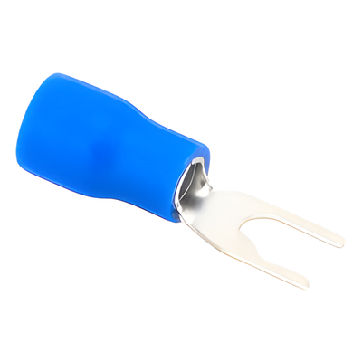 Terminal Horquilla Aislada / 18-14 AWG / Cobre Electrolítico / Paquete 25 Piezas / Azul