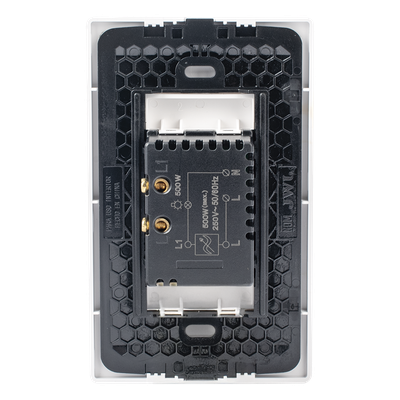 Dimmer Rotativo / 300W / 127 V~ 60 Hz / Instalación en Muro / Blanco Semi Brillante / 11.8 x 7.8 x 3 cm