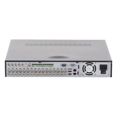 DVR Pentahíbrido / 32 Canales TurboHD + 16 Canales IP / 48 Canales Totales / 3K Lite / 5 Megapixel Lite / 4 Bahías HDD 12 TB / AcuSense / Audio por Coaxitron