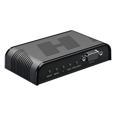 Convertidor de Video / S-Video, BNC y VGA a VGA / Resolución 1920x1200 / 6 Modos HD / Ajuste de Imagen / Fuente 5V 1A Incluida
