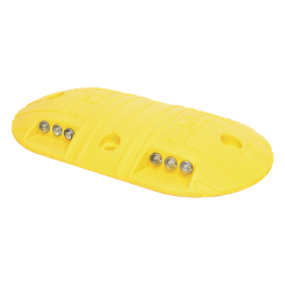 Boya Vial / Plástico Duradero / 20 Toneladas / LED Reflejantes / 4 Orificios / 8.7 x 4.7 x 1 pulgadas