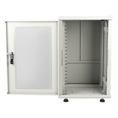 Gabinete Rackeable / 18U / 19 in / Puerta Cristal / Carga 750 Kg / 600x605x930 mm (23.6x23.8x36.6 in) / 3.05 ft Alto