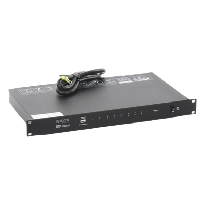 Secuenciador de Potencia / 8 Canales / Retraso 1 s / 6000 W Total / 10 A por Canal / Activación Remota 24 VCD / Rack 19" (1.7 ft)