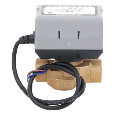 Válvula Motorizada de 2 Vías / Actuador Integrado / Conexión BSPT 3/4" / Control On/Off / 100-130 VCA / Flujo Bidireccional