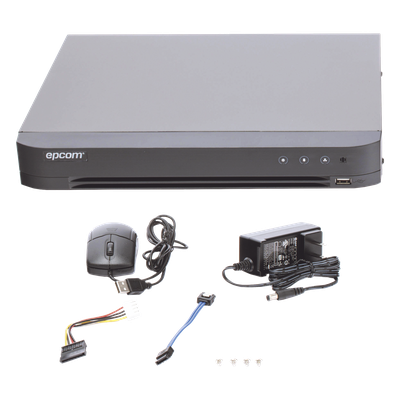 DVR TurboHD / 4 Canales + 2 IP / 5 Megapixel Lite / AcuSense / Audio por Coaxitron / 1 Bahía HDD 10 TB / Salida Full HD