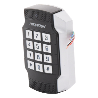 Lector de Tarjetas MIFARE y Contraseñas / Wiegand W26-W34 / RS-485 / IP65 / IK10 / Operación -20 a 65°C / LED de Estado