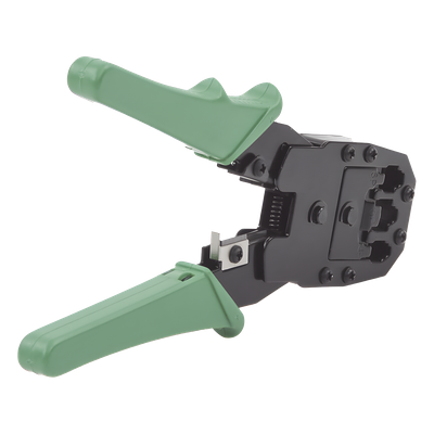 Pinzas Ponchadoras / RJ11-RJ12-RJ45 / Cat5e-Cat6-Cat6a / 4-6-8 Conductores / Corte y Pelado Integrados