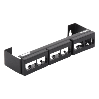 Panel de Parcheo Modular / 12 Puertos / Mini-Com / Montaje en Pared / 228.6 x 44.45 x 63.5 mm / 9 x 1.75 x 2.5 pulgadas / Sin Conectores