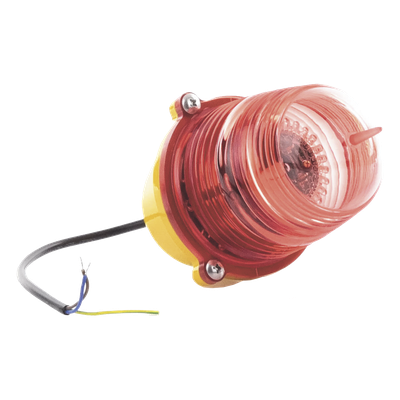 Estrobo LED de Obstrucción / Rojo / 32.5 cd / IP66 / 75-220 VCA / 100,000 h / -55°C a 70°C