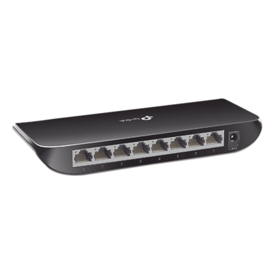 Switch de escritorio / 8 puertos RJ45 / Gigabit 10/100/1000 Mbps / Green Ethernet / Montaje pared o sobremesa