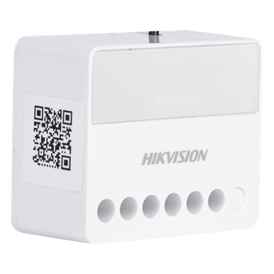 Relevador Inalámbrico / 1 Entrada Alarma 24 h / 1 Salida 0-36 Vcc 5 A / 433 MHz Bidireccional / AES-128 / LED de Estado