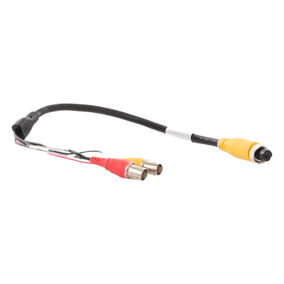 Cable Adaptador para MDVR / Conector Aviación 4 Pines a BNC / Video, Audio y Alimentación / 40 cm (15.7 in)