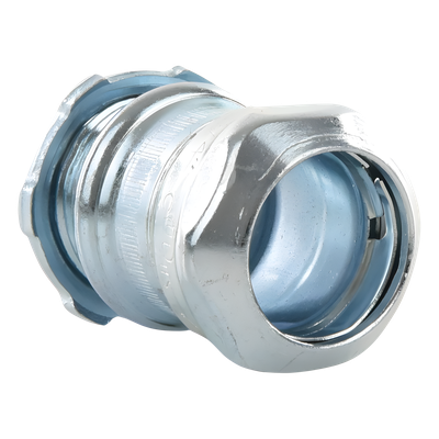 Conector Recto Compresión / Acero Galvanizado / 3/4 in / Pared Delgada 10 mm (0.394 in) / Compacto