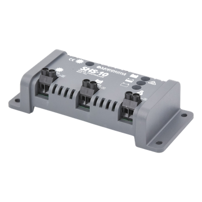 Controlador de Carga Solar PWM / 10 A / 12 VCC / Desconexión Automática / IP22 / Consumo 8 mA / -25°C a +50°C