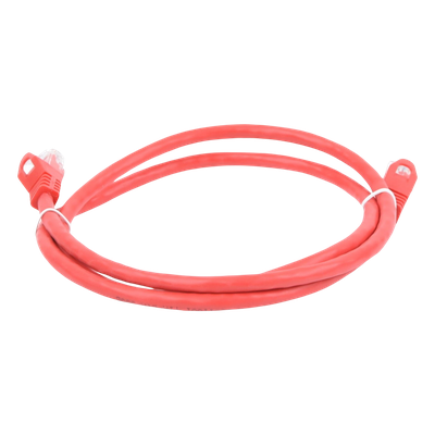 Cable de Parcheo UTP Cat6 / 1 Metro (3.28 Pies) / RJ45 / Sin Blindaje / Rojo