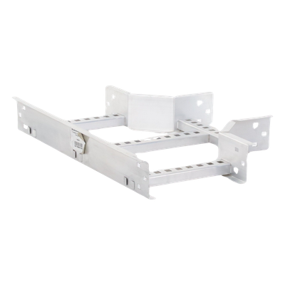 Derivación T Horizontal / Perfil Z / Peralte 3 1/4" / Ancho 9" / Radio de Curvatura 8" / Aluminio / Incluye Tornillería