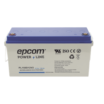 Batería de Respaldo AGM-VRLA / 12 V / 150 Ah / Ciclo Profundo / Terminales T5 / UL94-HB / Sin Mantenimiento