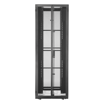 Gabinete para Centros de Datos / 42 UR / 600 mm Ancho / 1070 mm (3.51 ft) Profundidad / Carga 1588 kg / Puerta 80% Perforación / Acero Soldado