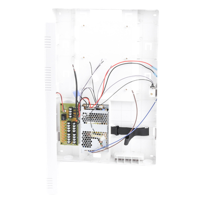 Gabinete de Protección para Controlador de Acceso / Fuente 110 VCA / 8 Canales Independientes / Protección Eléctrica Integrada / Batería de Respaldo
