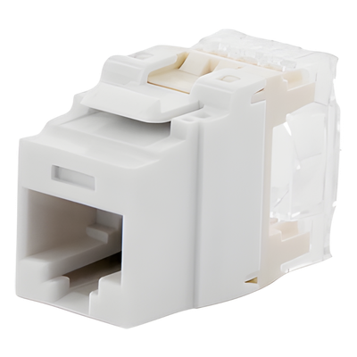 Conector Jack Keystone / Categoría 6 / Terminación 110 Impacto / RJ45 UTP / 250 MHz / Blanco