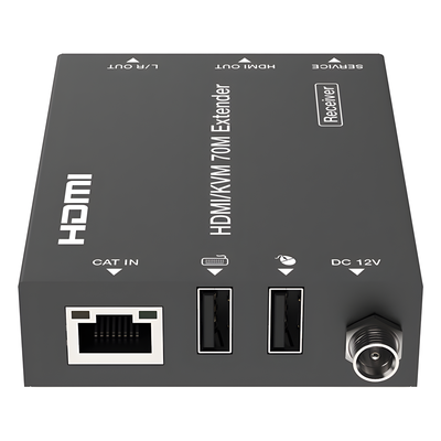 Extensor HDMI con KVM / 4K2K@60Hz / 4:4:4 / 18 Gbps / 70 m (229.7 ft) / HDR / PoC Bidireccional / USB 1.1 / Audio 3.5mm