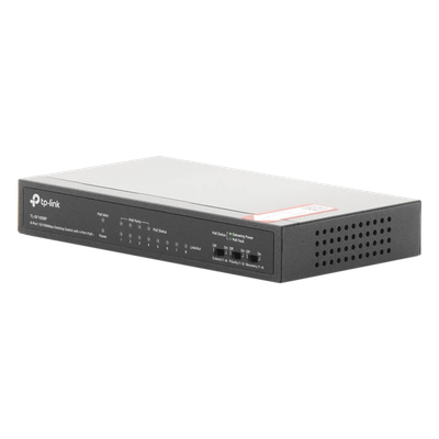 Switch PoE+ No Administrable / 8 Puertos 10/100 Mbps / 4 Puertos PoE 802.3af/at / 66W / Alcance Extendido 250 m (820 pies) / Sin Ventilador