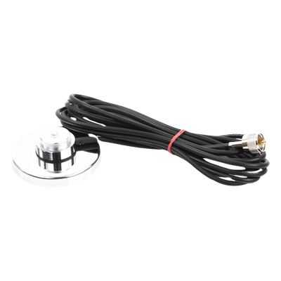 Montaje Magnético para Antena / NMO 3/4" / Cable RG58U 3.5 m (11.5 ft) / Conector UHF Macho PL259 / 50Ω / Exterior