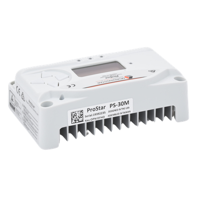 Controlador de carga solar / 12-24 Vcc / 30 A / 98.4 ft entrada solar máxima / LCD 128x64