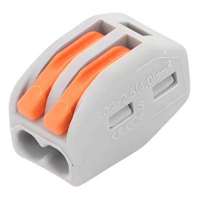 Conector de Presión / 1 Entrada 1 Salida / 12AWG-28AWG / 250V 32A / -20°C a 70°C / 0.47 x 0.83 x 0.59 in