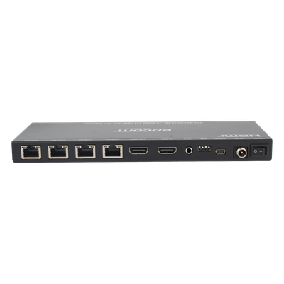 Splitter HDMI 1x4 / 4K@30Hz 4:4:4 / 1080p@60Hz / Extensión 40 m (131.2 ft) Cat6 / PoC / HDCP 1.4