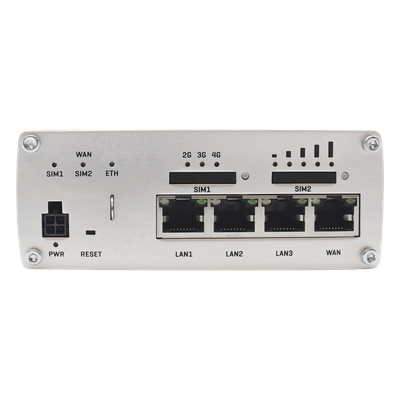 Router Industrial LTE 4.5G Cat 6 / 300 Mbps / 4 Puertos Gigabit / Dual SIM / GNSS / PoE / -40°F a 167°F