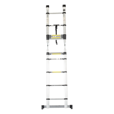 Escalera Telescópica / Aluminio / Tipo Tijera / 3.8 m (12.5 ft) / 150 kg / Plegable