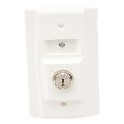 Estación Remota de Prueba y Reinicio / Tiempo de Respuesta 40 s / Alimentación 14-35 VCC / LED de Estado / UL S2522 / NFPA 90A