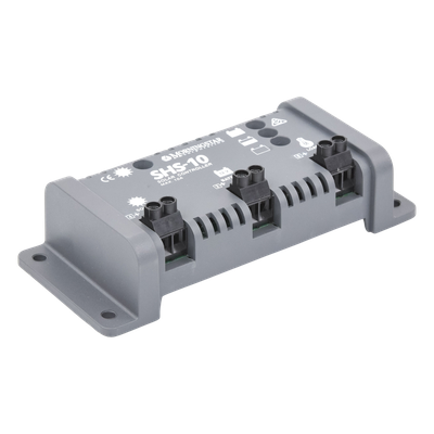 Controlador de Carga Solar PWM / 10 A / 12 VCC / Desconexión Automática / IP22 / Consumo 8 mA / -25°C a +50°C