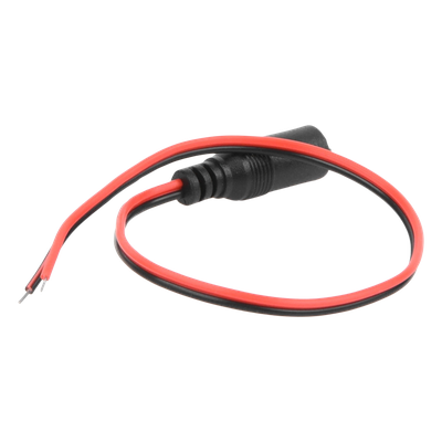 Cable de Alimentación DC / Conector Hembra 5.5 mm/2.1 mm / Puntas Libres / 28.5 cm / Polaridad Codificada / 12 VCC
