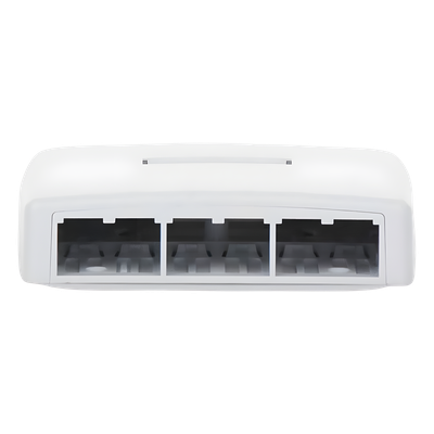 Caja de Montaje en Superficie / 6 Puertos Mini-Com / 129x30.5x94 mm / 0.42x0.10x0.31 pies / ABS / Blanco