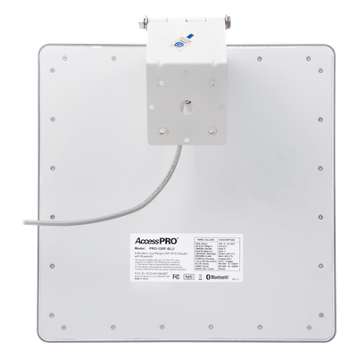 Lector RFID UHF / Alcance 6 m (19.7 ft) / Bluetooth / Antena 12 dBi / Wiegand 26 / IP Climas Extremos