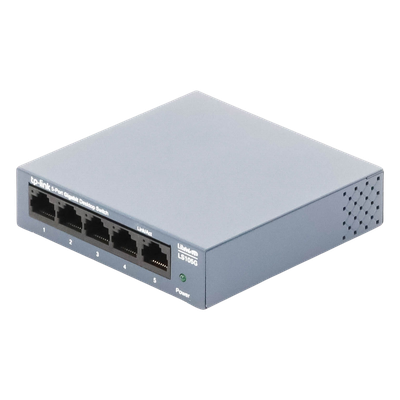 Switch de Escritorio / 5 Puertos Gigabit / 10/100/1000 Mbps / Carcasa Metálica / Auto-MDI/MDIX / Green Ethernet