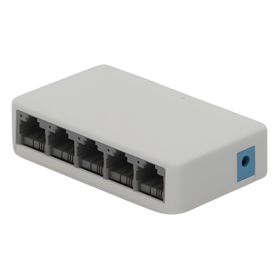 Switch de Escritorio / 5 Puertos 10/100 Mbps / Capacidad de Conmutación 1 Gbps / Sin Ventilador / Plug and Play