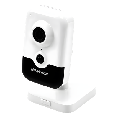 Cámara Cubo IP / 4 Megapixel / Lente 2.8 mm / IR EXIR 10 m (32.8 ft) / Sensor PIR 8 m (26.2 ft) / WDR 120 dB / PoE / Audio Bidireccional
